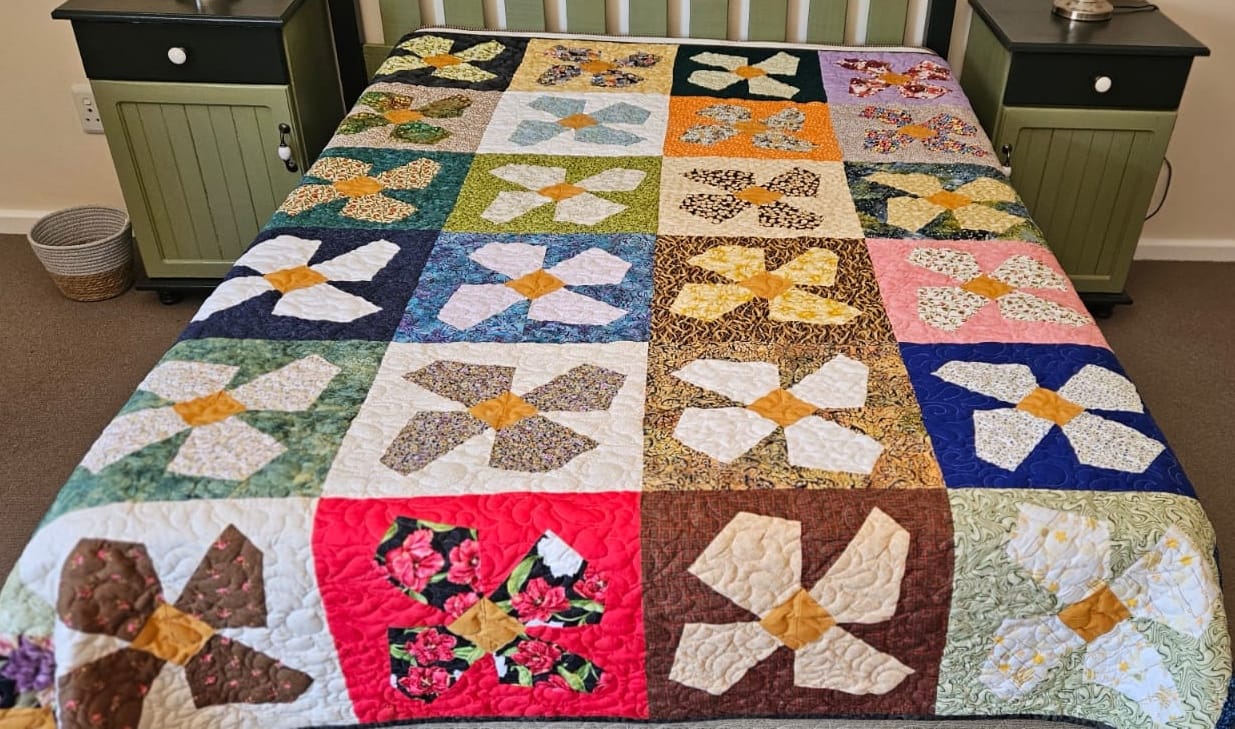 Faded Flowers 210cm x 222cm